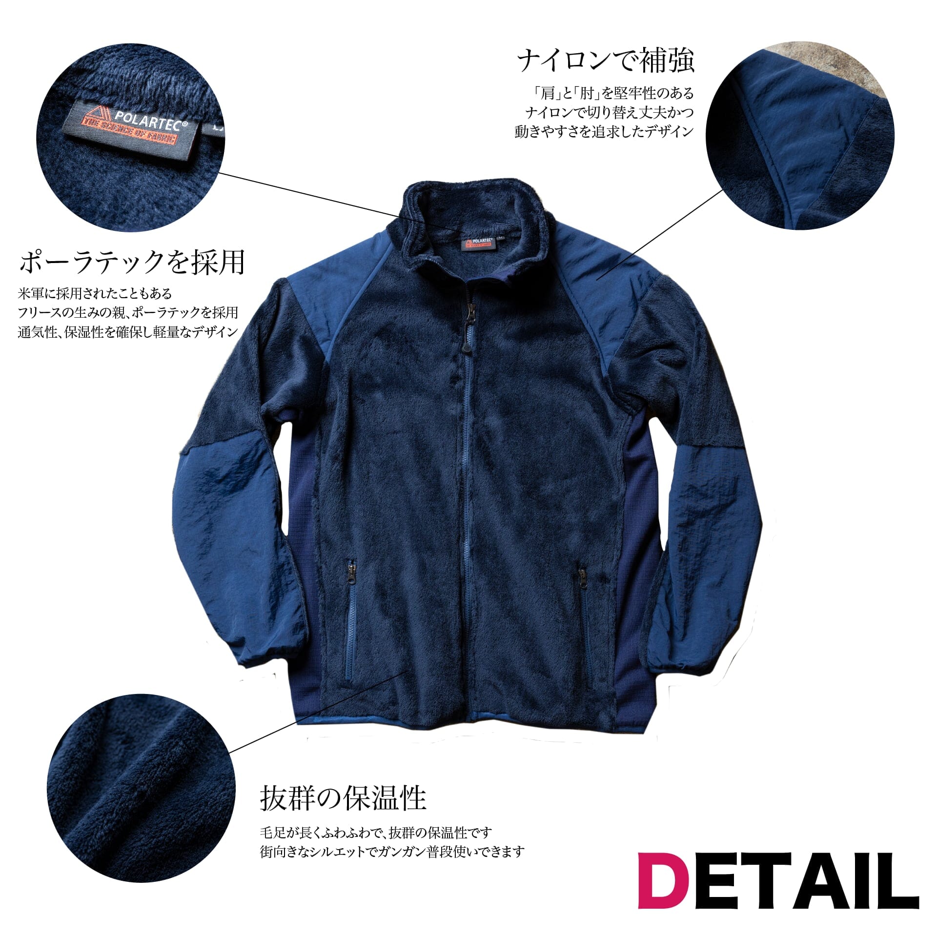 ポーラテックフリースの着用シーン