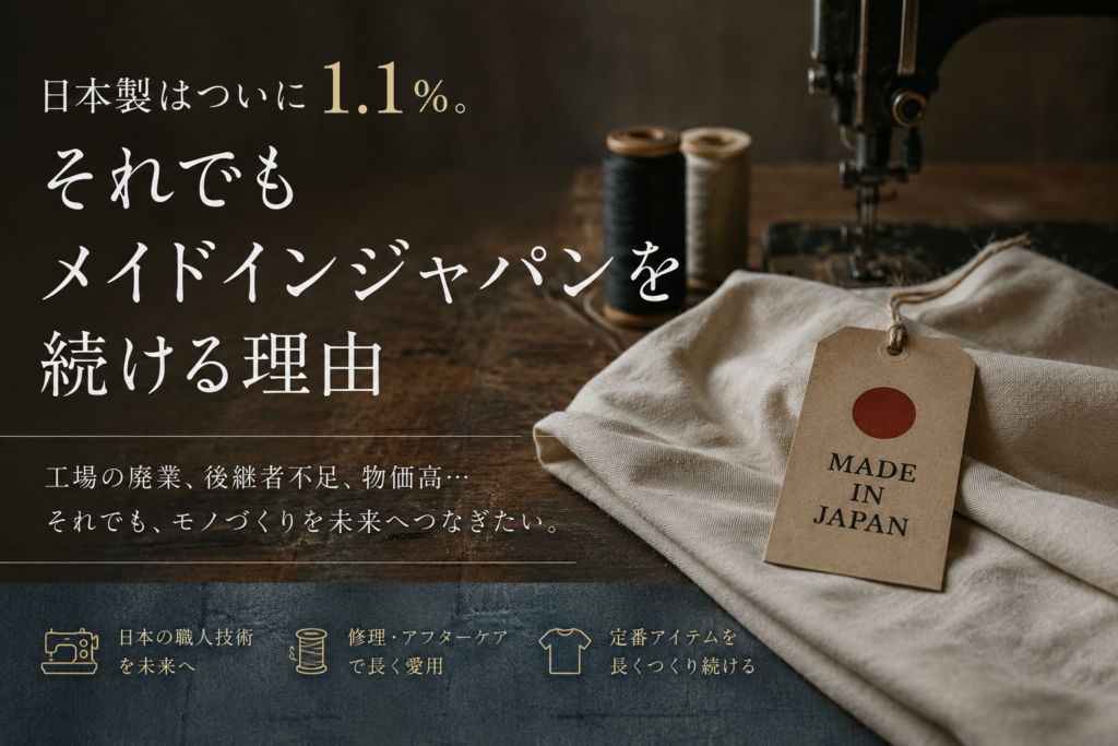 「廃業．．．Made in Japanの服はほんまに1.1％？」