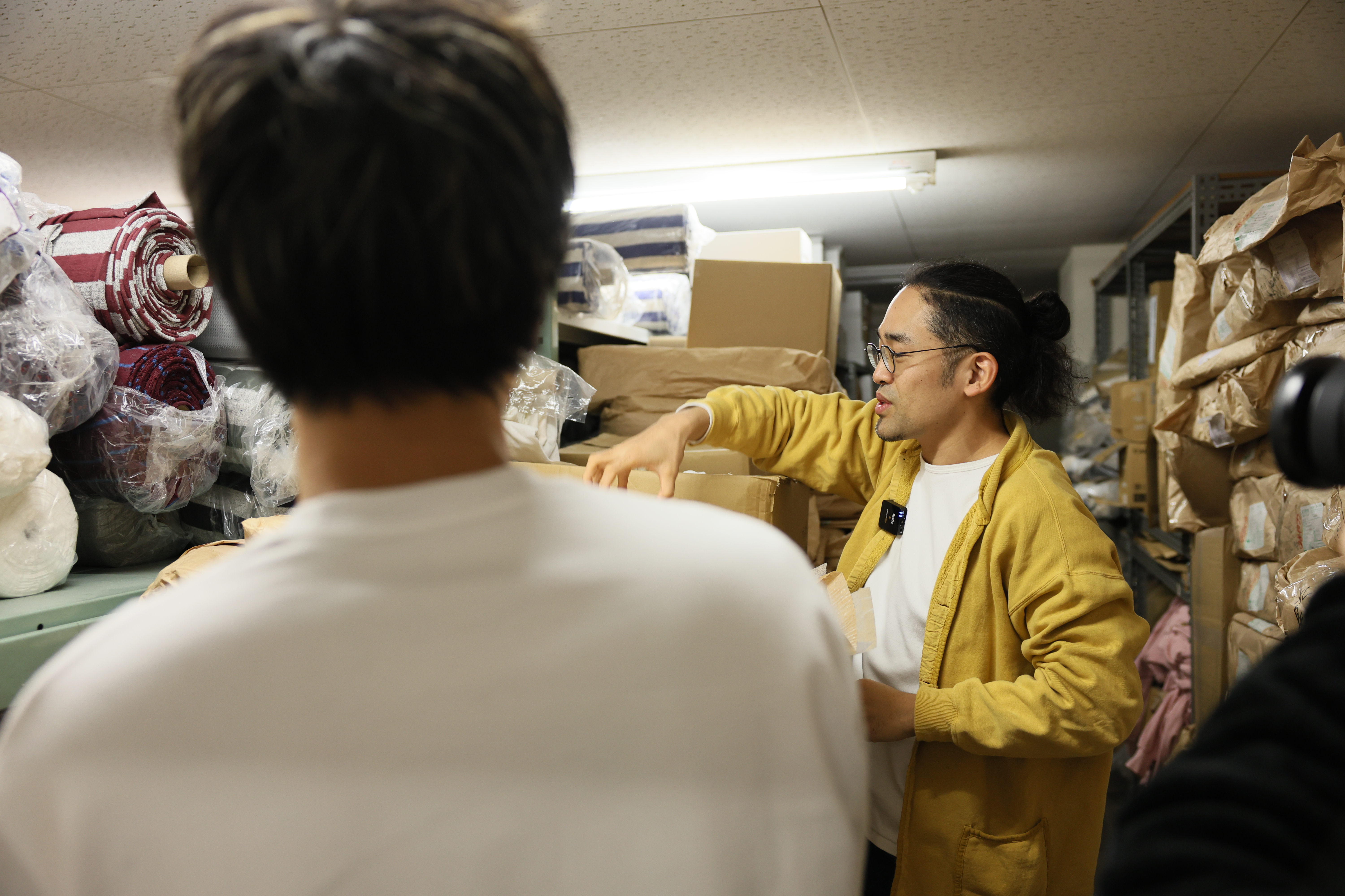 高木メリヤス編立工程の様子
